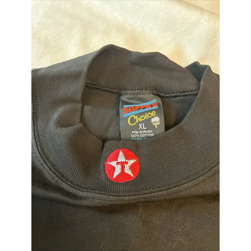 Vintage Todd Texaco Long-Sleeve Black Crewneck Men's XLarge Made In USA Sofffe’s